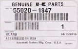 Genuine Kawasaki Floor Guard, RH Part Number - 55020-1847