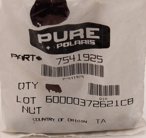 Nut Part Number - 7541925 (Pack Of 5) For Polaris