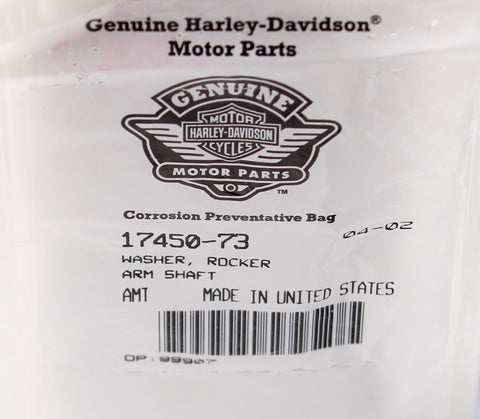Genuine Harley-Davidson Washer, Rocker Arm Shaft Part Number - 17450-73