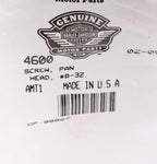 Genuine Harley-Davidson Screw, Pan Head Part Number - 4600