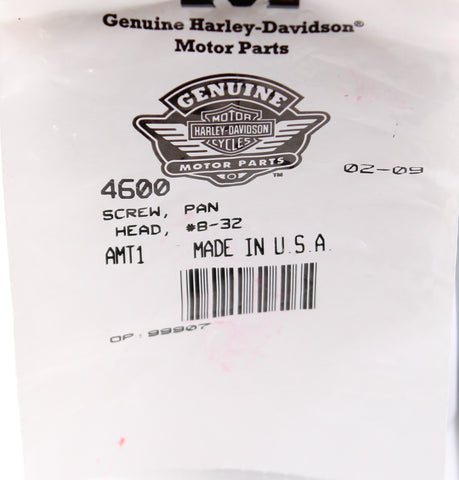 Genuine Harley-Davidson Screw, Pan Head Part Number - 4600