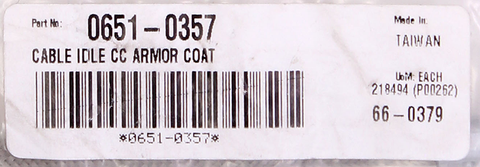 Motion Pro Cable, Armor Coat, W/ CC Switch PN 0651-0357