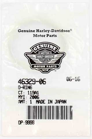 Genuine Harley-Davidson O-Ring Part Number - 46329-06