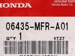 Genuine Honda Pad Set Part Number - 06435-MFR-A01