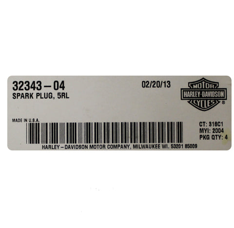 Harley-Davidson Spark Plug Part Number - 32343-04