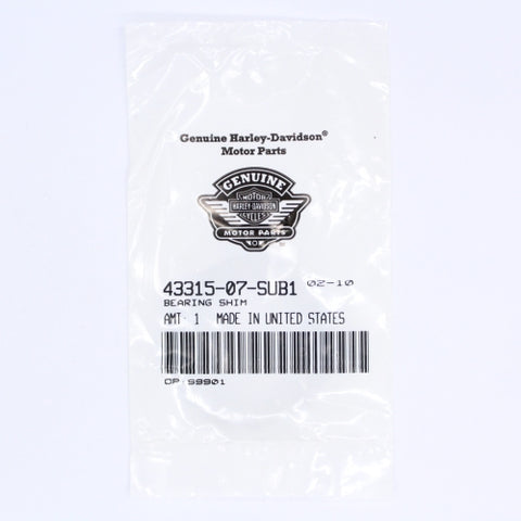 Harley-Davidson Wheel Bearing Shim Part Number - 43315-07-SUB1