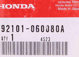 Genuine Honda Hex Bolt Part Number - 92101-06008-0A