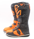 Fly Racing Maverick Black/Orange Leather Riding Boots  Size US 8