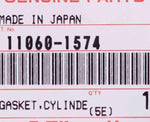 Genuine Kawasaki Cylinder Gasket Part Number - 11060-1574