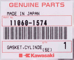 Genuine Kawasaki Cylinder Gasket Part Number - 11060-1574