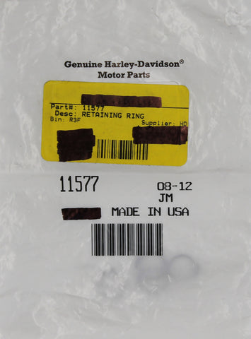 Genuine Harley-Davidson Retaining Ring Part Number - 11577