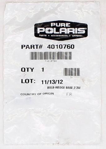 Genuine Polaris Bulb Wedge Base Part Number - 4010760