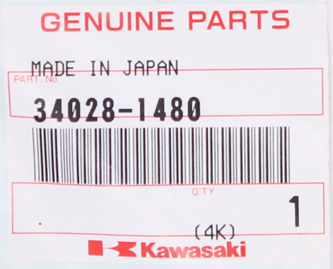 Genuine Kawasaki Left Foot Pedal Part Number - 34028-1480