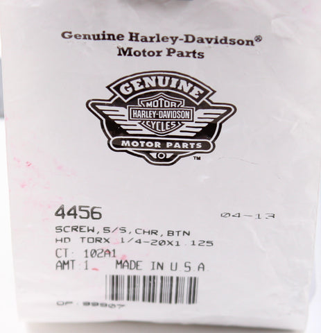 Genuine Harley-Davidson HD Star Screw Part Number - 4456