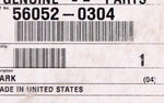 Genuine Kawasaki Rear Fender Mark Part Number - 56052-0304