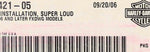 Genuine Harley-Davidson Super Loud Installation Kit Part Number - 69421-05