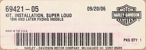 Genuine Harley-Davidson Super Loud Installation Kit Part Number - 69421-05