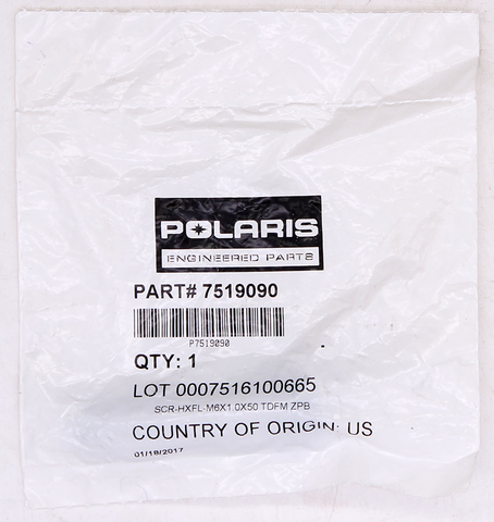 Genuine Polaris Screw Part Number - 7519090