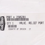 Genuine Polaris Relief Valve Part Number - 2205281