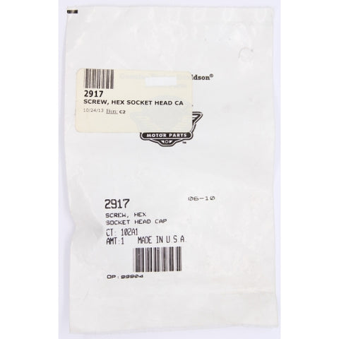 Harley-Davidson Hex Socket Head Cap Screw Part Number - 2917