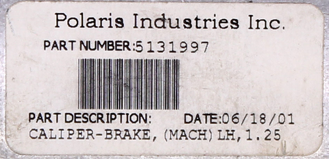 Genuine Polaris Front Caliper Part Number - 5131997