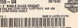 Genuine Harley-Davidson Single Gauge Bracket Part Number - 67265-04
