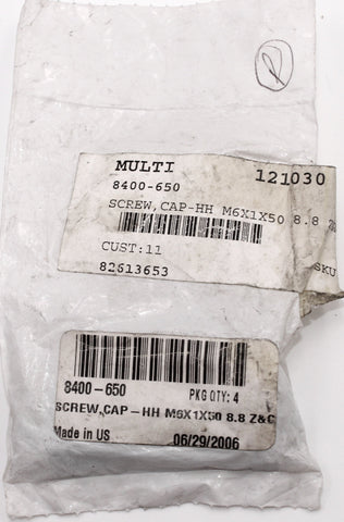 Cap Screw Part Number - 8400-650 For Arctic Cat