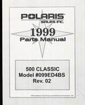 Polaris 500 Classic Parts Manual 99" PN 9914830