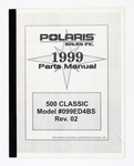 Polaris 500 Classic Parts Manual 99" PN 9914830