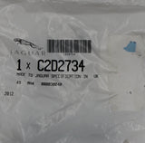 Jaguar Bolt M6 x 55MM Flanged Bolt Part Number - C2D2734