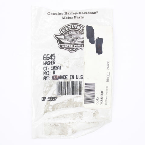 Washer Part Number - 6645 (Pack Of 2) For Harley-Davidson