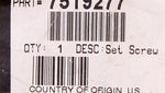 Genuine Polaris Set Screw Part Number - 7519277