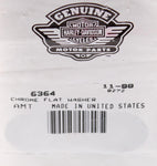 Genuine Harley-Davidson Chrome Flat Washer Part Number - 6364