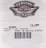 Genuine Harley-Davidson Chrome Flat Washer Part Number - 6364