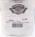 Genuine Harley-Davidson Chrome Flat Washer Part Number - 6364