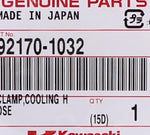 Genuine Kawasaki Cooling Hose Clamp Part Number - 92170-1032
