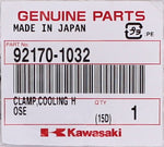 Genuine Kawasaki Cooling Hose Clamp Part Number - 92170-1032