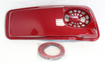 Red Left Saddle Bag Assembly Part Number - 90201142Ebc For Harley-Davidson