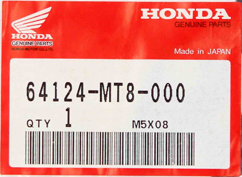 Genuine Honda Left Lever Side Plate Part Number - 64124-MT8-000
