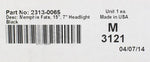 Memphis Shades 15" Black Windshield PN 2313-0065