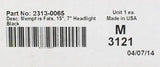 Memphis Shades 15" Black Windshield PN 2313-0065