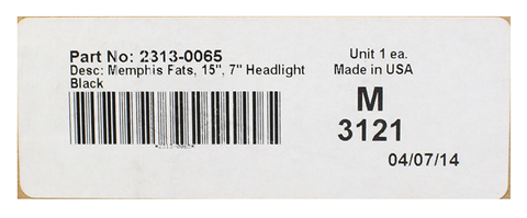 Memphis Shades 15" Black Windshield PN 2313-0065