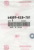 Genuine Honda Retainer Part Number - 64509-KE8-701