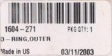 Outer O-Ring Part Number - 1604-271 For Arctic Cat