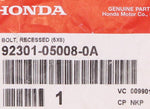 Genuine Honda Recessed Bolt Part Number - 92301-05008-0A