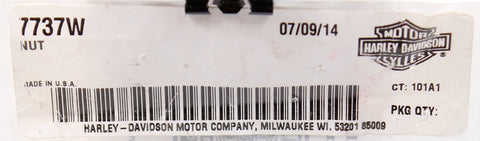 Genuine Harley-Davidson Nut Part Number - 7737W