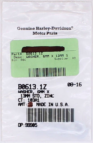 Genuine Harley-Davidson Washer   Part Number - B06131Z