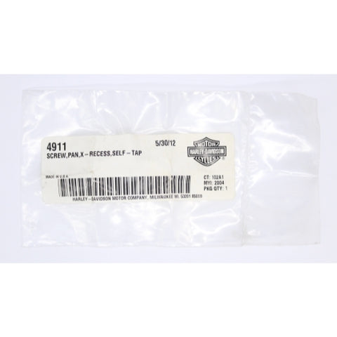 Harley-Davidson Recess Pan Head Screw Part Number - 4911