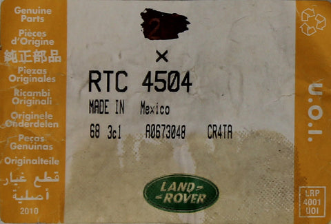 Genuine Land Rover Fuse Part Number - RTC4504