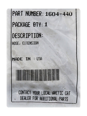 Hose Extension Part Number - 1604-440 For Arctic Cat